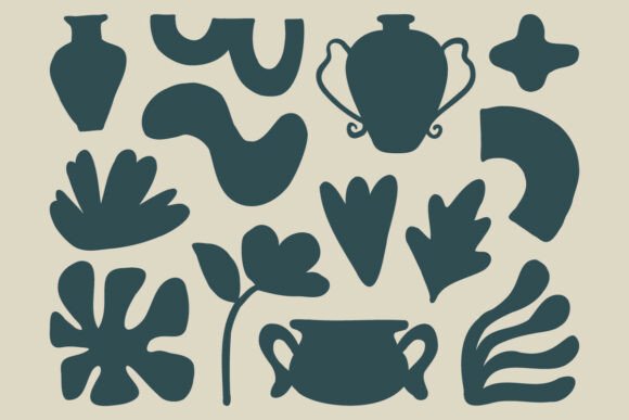 Download Abstract Organic Botanical Shapes Vector - Shape Collection