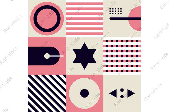 Download Geometric Simple Shapes Pattern - Shape Collection