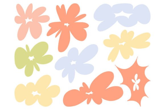 Download Abstract Floral Blob Shapes Set SVG Pack - Shape Collection