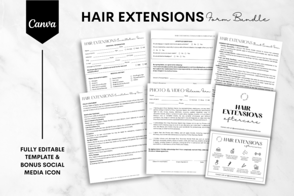 Download Hair Extensions Bundle Forms Template 2 - Premium Resources