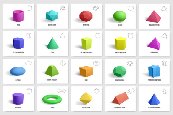Download Realistic 3D Geometric Shapes - Shape Collection