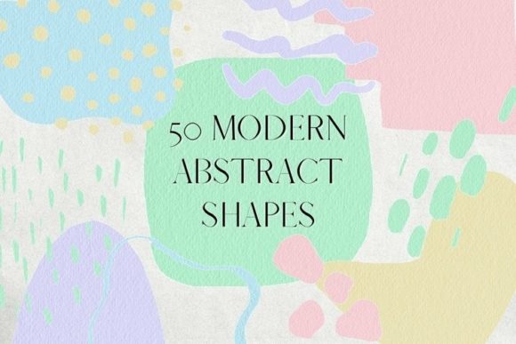 Download 50 Pastel Abstract Shapes Clipart - Shape Collection