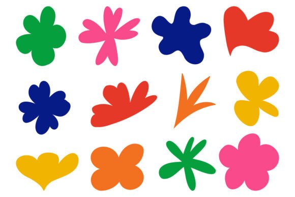 Download Abstract Floral Shapes Hand Drawn - Shape Collection