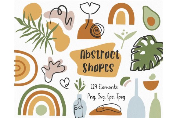 Download Boho Abstract Shapes SVG Cricut Bundle - Shape Collection