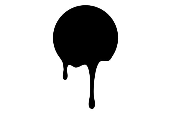 Download Melted Black Sticker. Paint Blob Fluid S - Sticker Collection