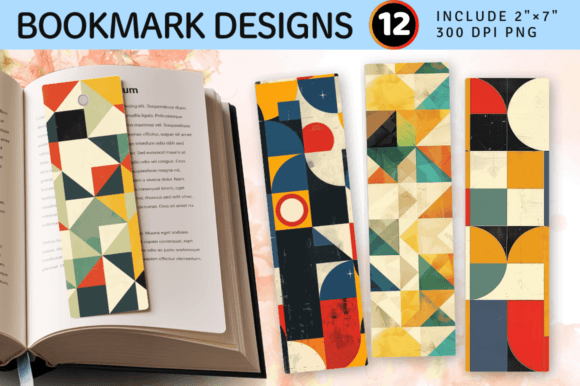 Download Retro Geometric Shapes PNG Bookmark Desi - Shape Collection