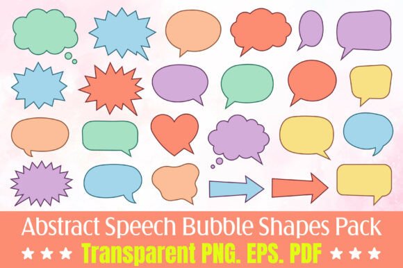 Download Abstract Speech Bubble Shapes Pack - Shape Collection