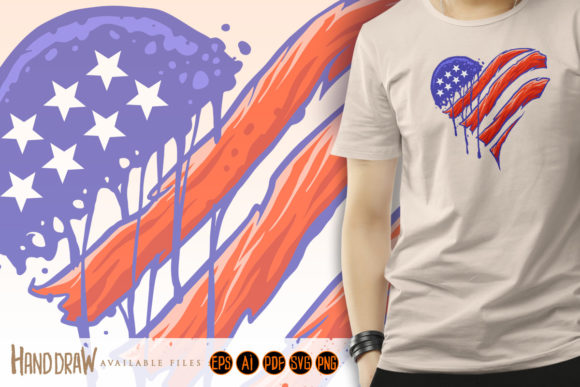 Download American Flag Heart Shape Illustrations - Shape Collection