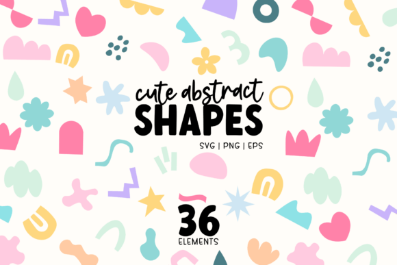 Download 36 Cute Abstract Shapes SVG Bundle - Shape Collection
